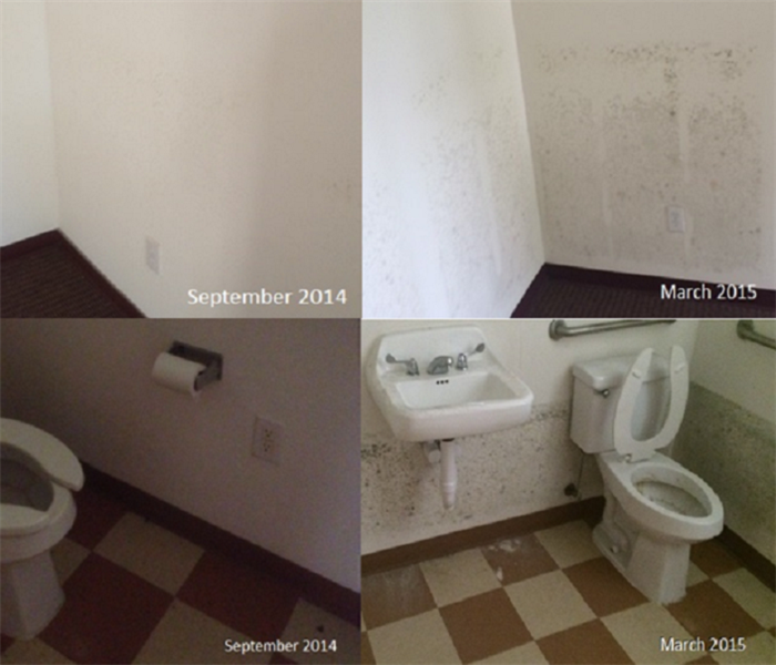 Before and After Photo of Damage Bathroom